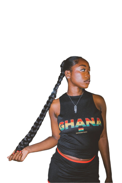 THE BLACK 'GHANA GIRL' ESSENTIAL (TANK + SKIRT SET)