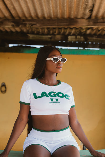 THE 'LAGOS GIRL' ESSENTIAL (TWO PIECE SET) IN WHITE