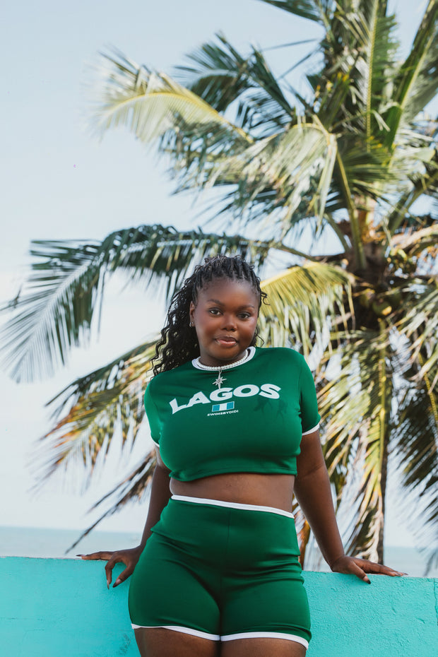 THE 'LAGOS GIRL' ESSENTIAL (TWO PIECE SET) IN GREEN
